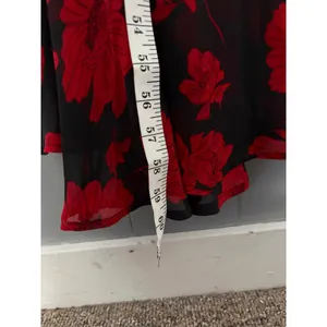 Lulus Best Occasion Black Red Floral Print Front Slit Party Event Maxi Dress S thumbnail 4