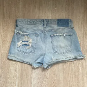 Abercrombie Fitch Blue Embroidered Floral Distressed Denim Shorts Women thumbnail 5