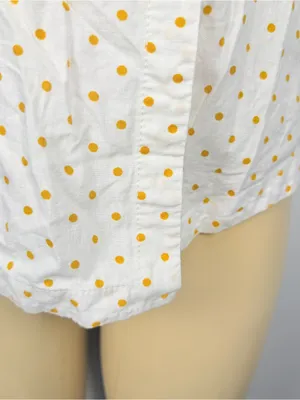 Maeve Anthropologie Louise Wrap Top Sz 14 Polka Dots Linen Blend Shirt thumbnail 2