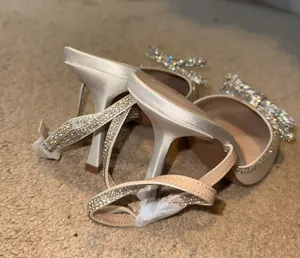 Sparkly White Heels Size 8 thumbnail 5