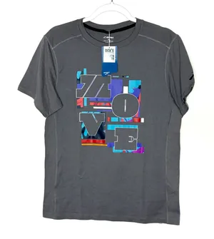 Brooks Gray Move Graphic Athletic Tee Shirt Short Sleeve NWT Womens Small thumbnail 1