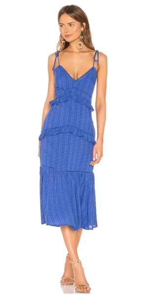 Lovers + Friends Ulyanna Midi Dress in Cobalt thumbnail 1