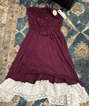 Maroon Tube Top Dress Purple Size M thumbnail 1