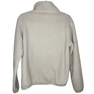 Patagonia Quarter Zip Sherpa Fleece Pullover Women Medium Off White Warm Hiking thumbnail 3