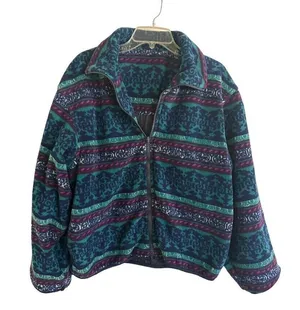Vintage CB Sports Arcadia Fleece Jacket Women's Large Geometric Large thumbnail 1