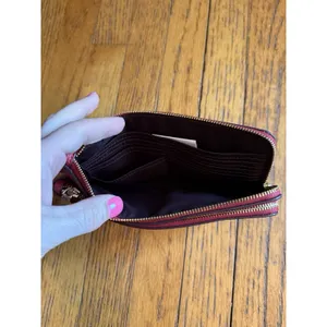 Coach Double Zip Wallet CU919 Bold Red Pebbled Leather NWT thumbnail 3
