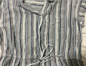 Japna Pinstripe Linen Shirt Dress. Size Large. thumbnail 2