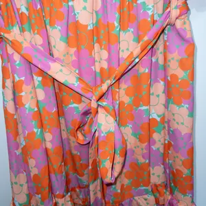 New Twisted Wunder London Orange Happy Floral Ruffle Mini Dress Size 10 thumbnail 5