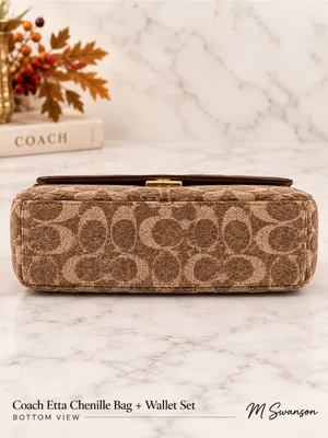 NEW Coach Etta Chenille Shoulder Crossbody Bag + Wallet Set CCV65 CCQ32 thumbnail 6