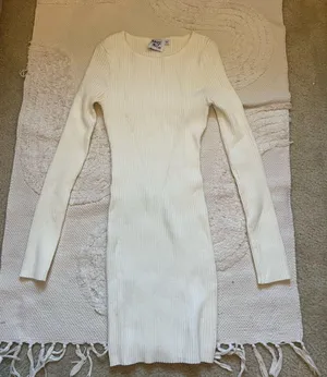 Princess Polly Knit White Sweater Dress thumbnail 1