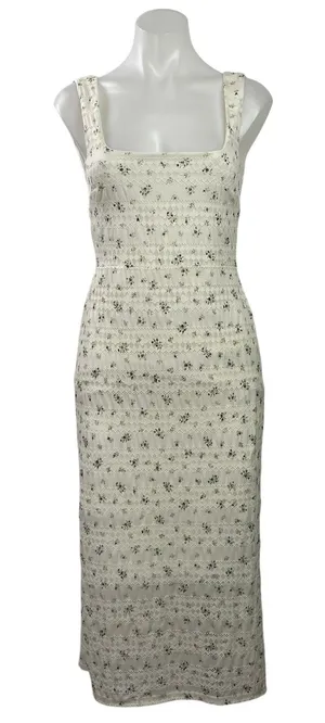 Demetra For Aeropostale White Floral Lace Sleeveless Midi Bodycon Dress Size S thumbnail 1