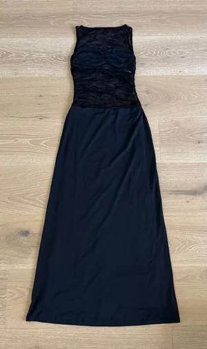 Peppermayo Maxi Dress Lace Sleeveless Wesley Size US 6 Black thumbnail 1