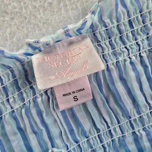Victorias Secret‎ Angels Blue White Striped Smocked Sequin Sundress Small thumbnail 3