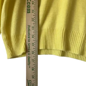 Vintage 100% Orlon Acrylic V Neck Sweater Binghamton‎ Knitting Yellow thumbnail 7