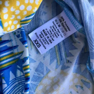 LuLaRoe Womens Top Size XXS Randy Baseball Tee Yellow Blue White Gray NEW‎ thumbnail 6