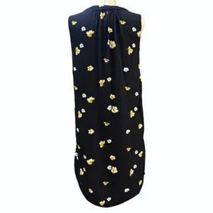 Old Navy‎ M Black Floral Sleeveless Shift Dress Feminine Summer Spring Bohemian thumbnail 3
