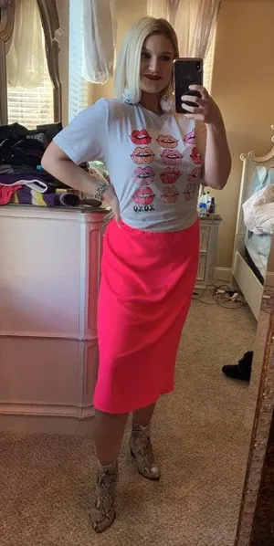 Boutique Hot Pink Skirt thumbnail 2