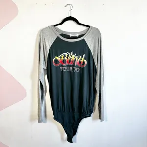 Daydreamer x Free People Bodysuit Graphic Print Rock N‎ Roll Grunge Small thumbnail 2