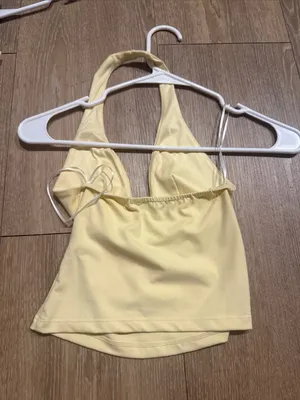 Princess Polly  Yellow Halter Cami Top thumbnail 2
