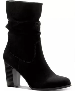 STYLE & CO Women’s Saraa Slouch Mid-Shaft Boots Black Microfiber Sz 5 thumbnail 1