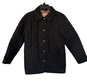 Eddie Bauer Women’s Black Quilted Snap Button Jacket thumbnail 1