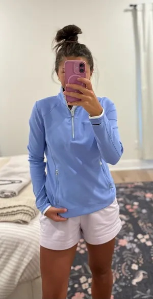 Zero Restriction Sophia Z500 Performance Golf Quarter Zip Blue thumbnail 1