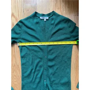 Madewell Merino Wool-Silk Blend Cardigan Sweater Mallard Green Size XS thumbnail 9
