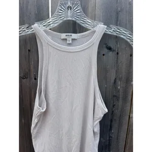 Agolde X Rianne Lightweight Ribbed Bodysuit in Latte Sz Small thumbnail 4