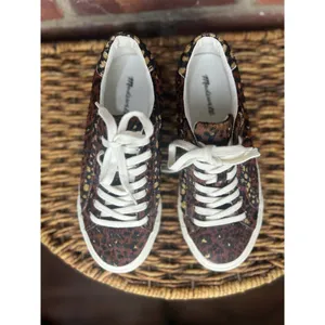 Madewell Sidewalk Calf Hair Leopard Cheetah Sneakers Women’s 7 thumbnail 8