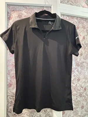 Slazenger Golf Ladies Black Short-Sleeve Quarter-Zip Polo thumbnail 1