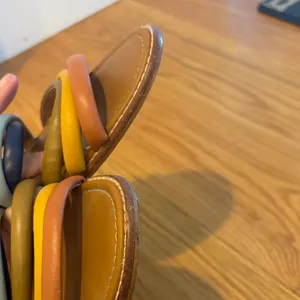Madewell Colorblock Leather Slide Sandals - Multi thumbnail 5