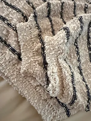 Altar'd State Striped Crewneck Sweater in Beige and Black thumbnail 11
