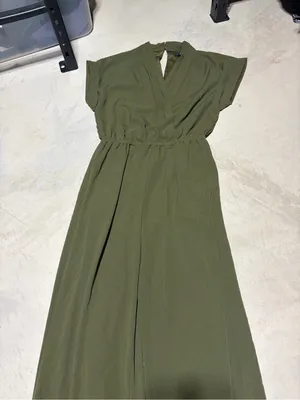 Lulus undeniable success green long jumpsuit small thumbnail 4