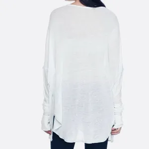 FREE PEOPLE We The Free Never Give Up Oversized Top V Neck Tee in Ivory White XS thumbnail 2