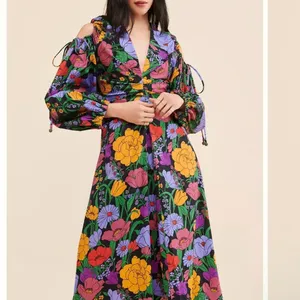 FARM RIO Bucolic Garden Sleeve Cut Out Dress Floral Maxi Size‎ XS thumbnail 5