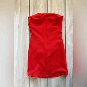 Lucy In The Sky Strapless Mini Dress Red Small NWT thumbnail 4