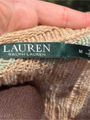 Lauren Ralph Lauren Women’s Cotton Linen Blend Aztec Southwest Sweater Size M thumbnail 2