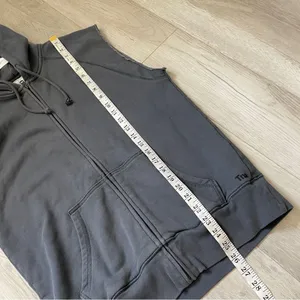 TNA Sleeveless Hoodie Jacket boyfriend full zip womens Gray (xxsmall) athleisure thumbnail 5