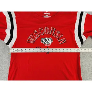 Fanatics NWT Wisconsin Badgers Short Sleeve Jersey T-Shirt Football Youth XL Womens Small thumbnail 8