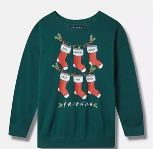 Friends Women’s Green Xmas Crewneck Sweatshirt(Size Medium) thumbnail 1