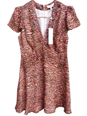 NWT Anthropologie Lenon V-Neck Flutter Sleeve Dress Size Small thumbnail 1