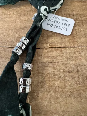 NWOT Free People Bandana Carabiner Bag Charm ~ Dark Green ~ Sold Out! thumbnail 5