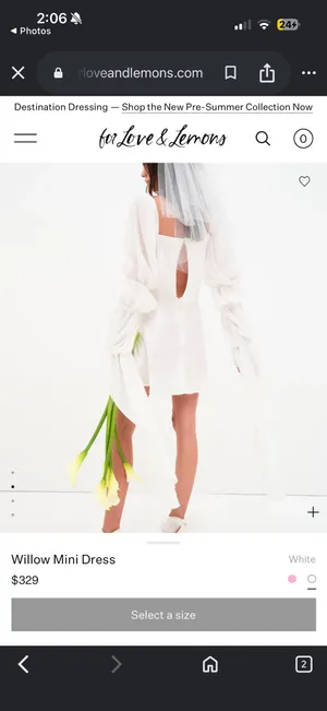 NWT for love and lemons white mini dress thumbnail 3