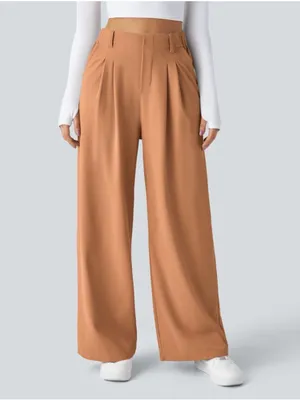 HALARA NWT Flex™ High Waisted Pocket Wide Leg Waffle Work Pants Size Large thumbnail 10