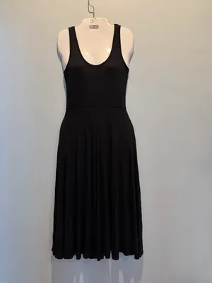 Marine Layer Lexi Fit and Flare black sleeveless midi dress Size XSmall NWT thumbnail 7