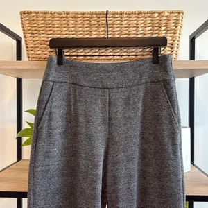 CAbi #3740 Bond High-Rise Gray Plaid Wide Leg Dress Pant Trouser, 8 thumbnail 4