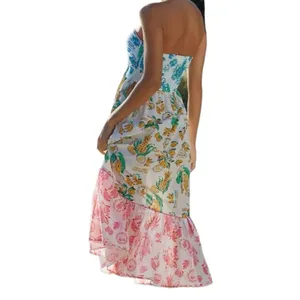 FARM Rio size medium tiered midi cutout new Colorful Tropical Print Dress coveru thumbnail 2