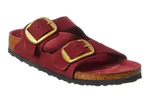 Birkenstock Arizona Big Buckle In Fire Red Oiled Leather Size 39 thumbnail 1