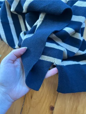 Pact Classic Fine Knit Shell medium Encinitas Stripe Midnight organic cotton thumbnail 6
