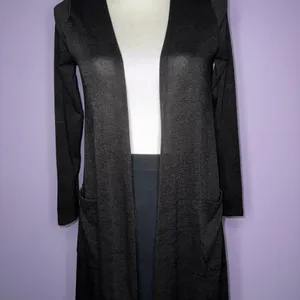 NEW LuLaRoe Long Black Open Front Cardigan thumbnail 4
